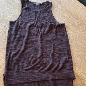 Athleta Dark Brown linen blend Tank Top